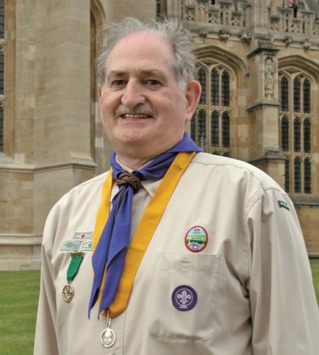 John Corry, the former Group Scout Leader, at Windsor Castle for the award of the Silver Acorn, 2005